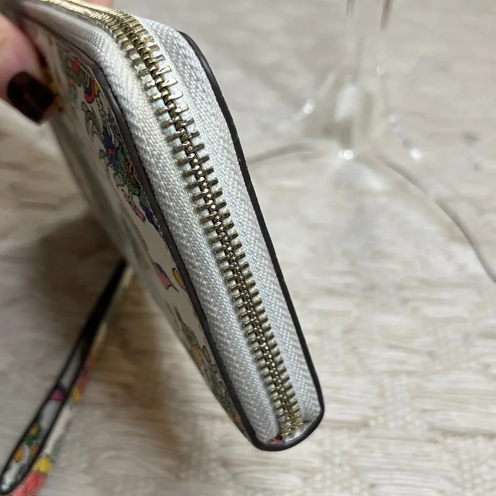Tory Burch RARE Emerson Paradise Floral Zip Wallet / Wristlet
